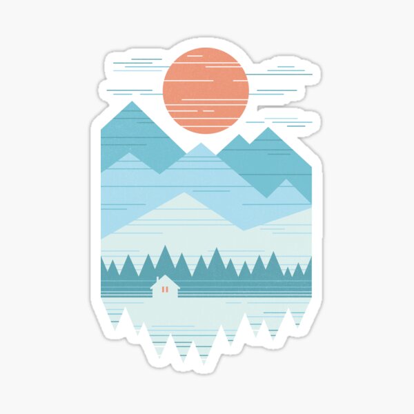 Cabin In The Snow Sticker