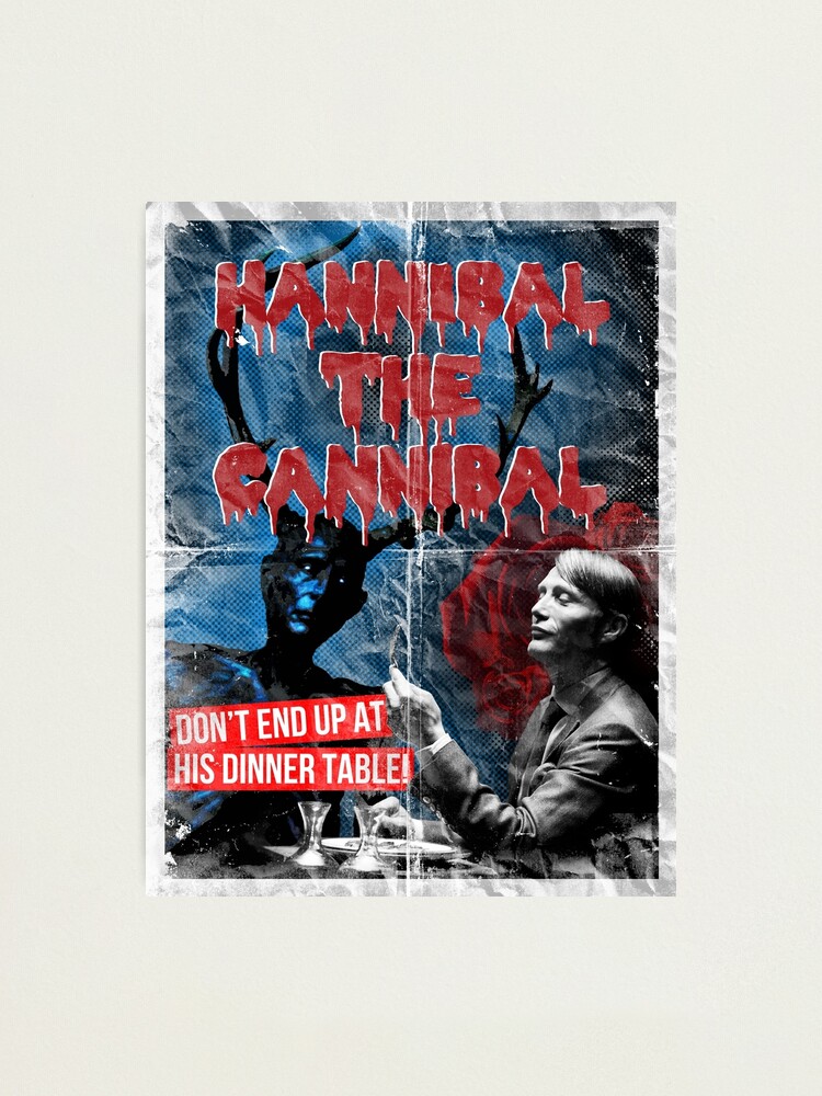Hannibal The Cannibal Vintage B Movie Poster Photographic Print By Captainbaloney Redbubble