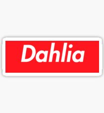 Hello My Name Is Dahlia Name Tag Sticker