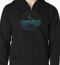 Between The Mountains And The Stars Zipped Hoodie