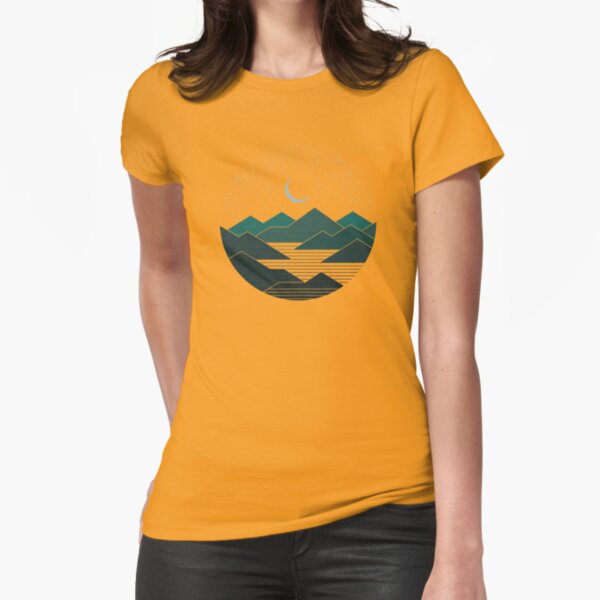 Between The Mountains And The Stars Fitted T-Shirt