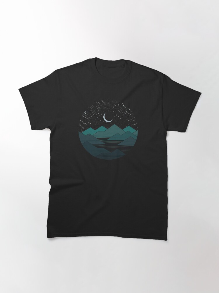 Thumbnail 3 of 7, Classic T-Shirt, Between The Mountains And The Stars designed and sold by thepapercrane.