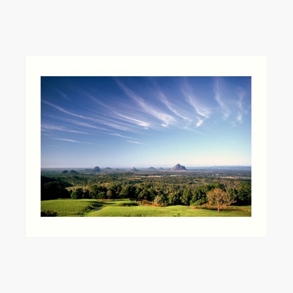 Glasshouse Mountains, Sunshine Coast Hinterland Art Print