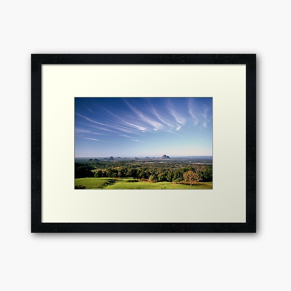 Glasshouse Mountains, Sunshine Coast Hinterland Framed Art Print