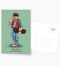 Marty McFly Cartoon Postcards