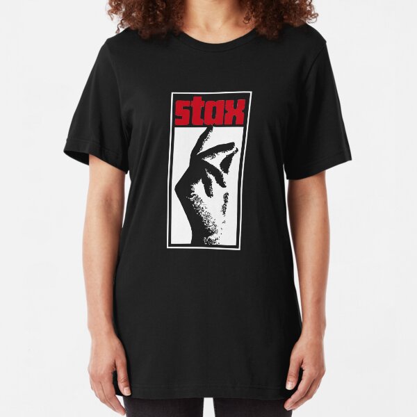 Stax records Northern Soul Wigan Casino Black logo white t shirt