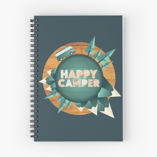 Item preview, happy camper designed and sold by Miss-Cactus-Art.