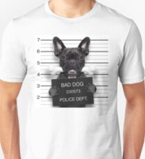 Funny French Bulldog Mugshot T-Shirt Unisex T-Shirt