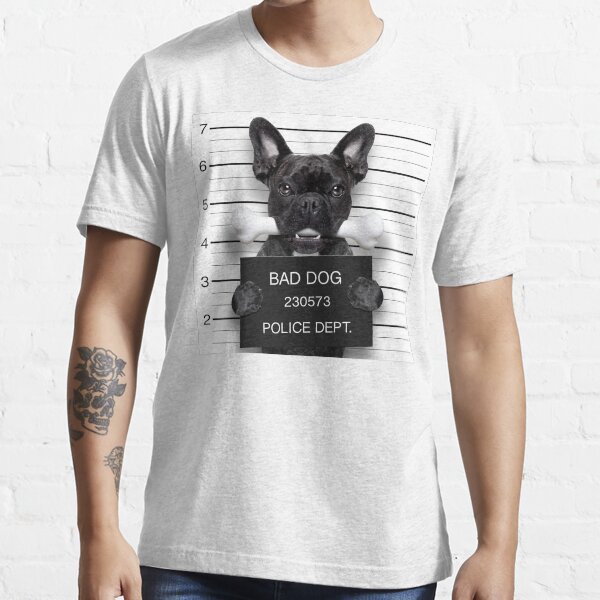 Funny French Bulldog Mugshot T-Shirt Essential T-Shirt