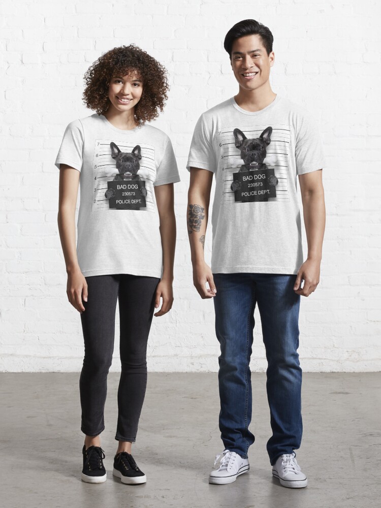 Thumbnail 1 of 7, Essential T-Shirt, Funny French Bulldog Mugshot T-Shirt designed and sold by wantneedlove.