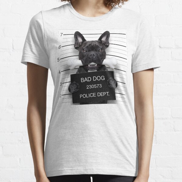 Funny French Bulldog Mugshot T-Shirt Essential T-Shirt