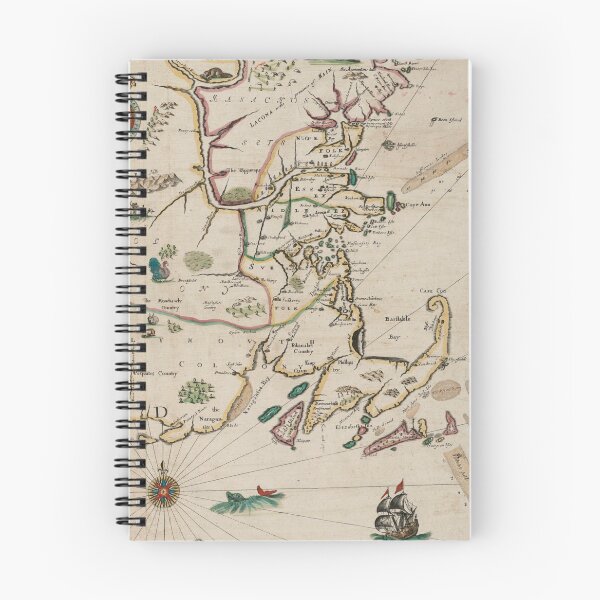Item preview, Vintage Map of New England (1675) designed and sold by BravuraMedia.