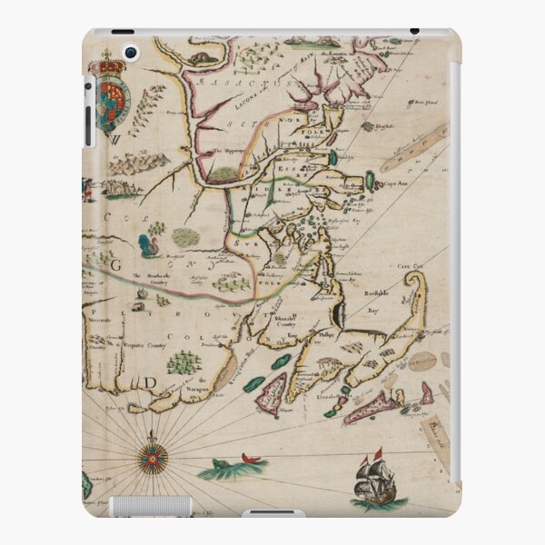 Vintage Map of New England (1675) iPad Snap Case