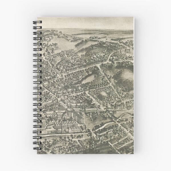 Item preview, Vintage Pictorial Map of Southington CT (1914) designed and sold by BravuraMedia.