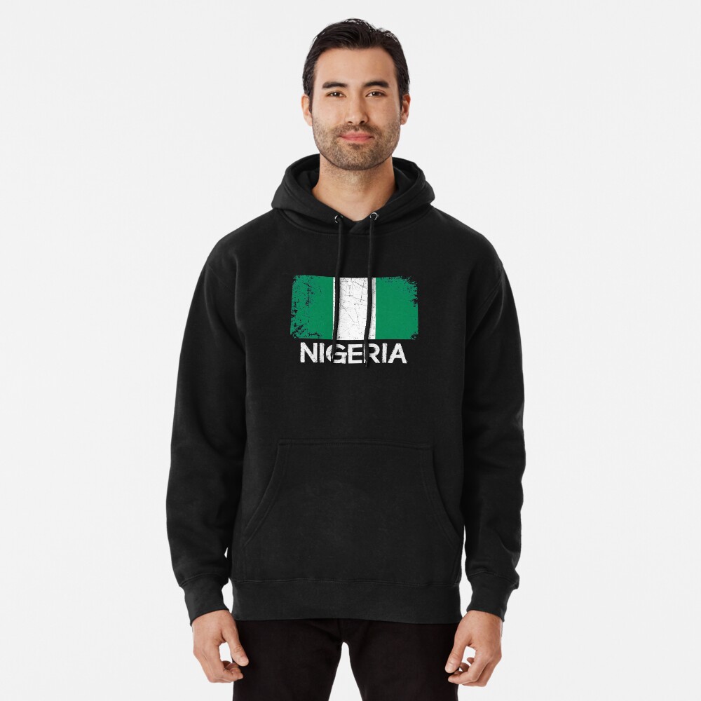 Nigeria Soccer Retro National Team Mens Fleece Hoodie Sweatshirt