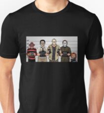 Horror Collage Funny Killer Mugshot Unisex T-Shirt