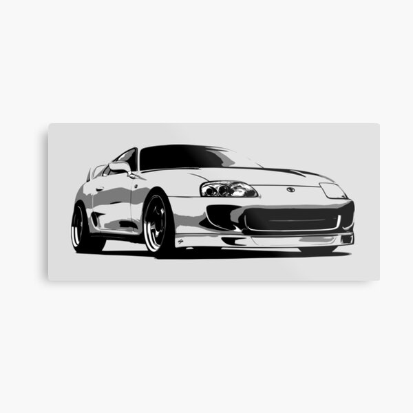 Toyota Supra Graphic Shirt Design Metal Print