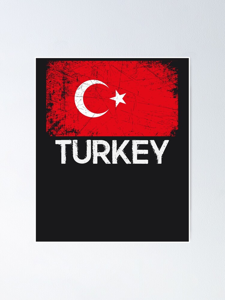 Turkische Flagge Design Weinlese Gemacht In Der Turkei Geschenk Poster Von Melsens Redbubble