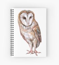 Barn owl drawing Spiral Notebook
