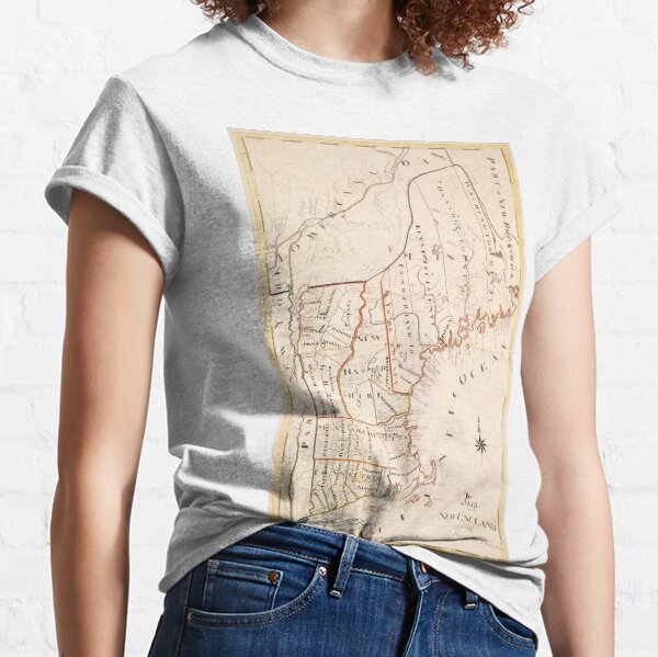 Item preview, Vintage Map of New England (1830) designed and sold by BravuraMedia.