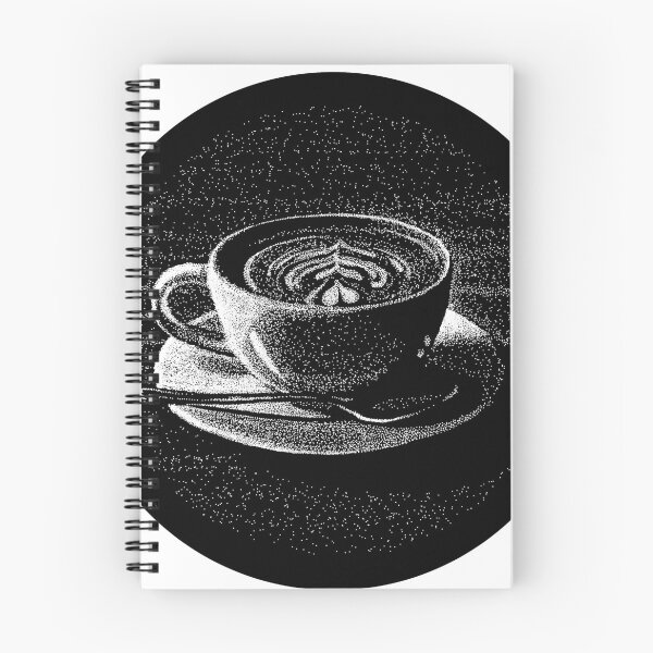 Item preview, Stippling Latte Illustration designed and sold by HalpinDesign.