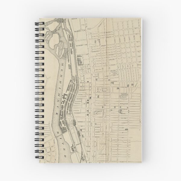 Item preview, Vintage Map of Manchester NH (1872) designed and sold by BravuraMedia.