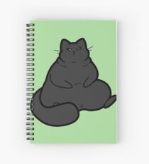 Plump Black Cat Spiral Notebook