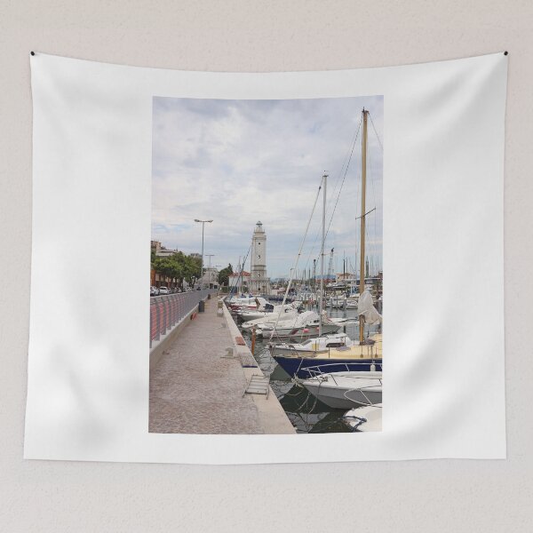 Item preview, lighthouse and boats Rimini port   designed and sold by goceris.