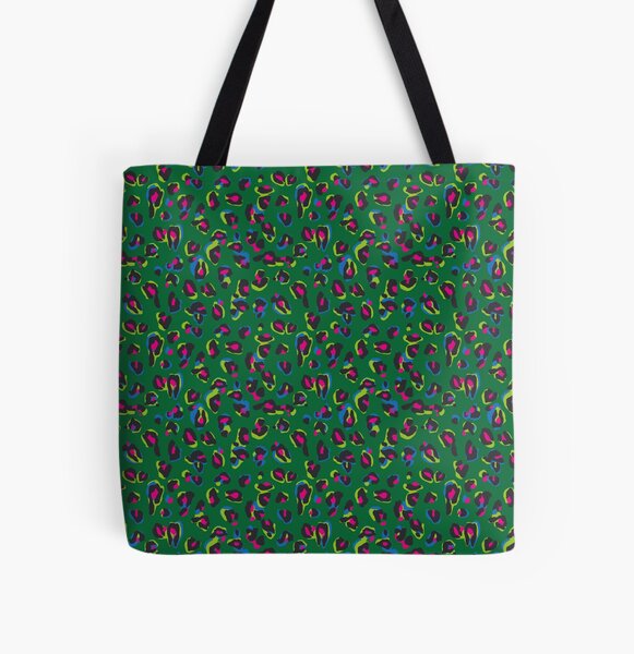 Leo Leoparden green Allover-Print Tote Bag