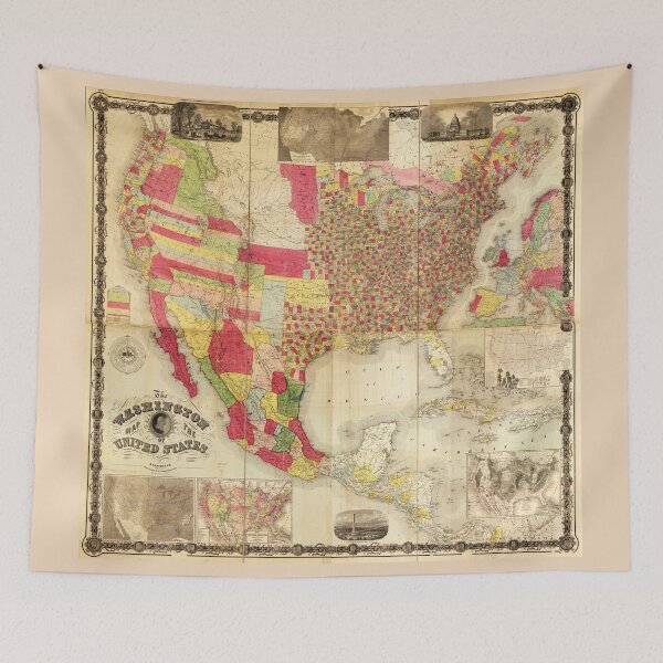 Item preview, The Washington Map of the United States (1860) designed and sold by allhistory.