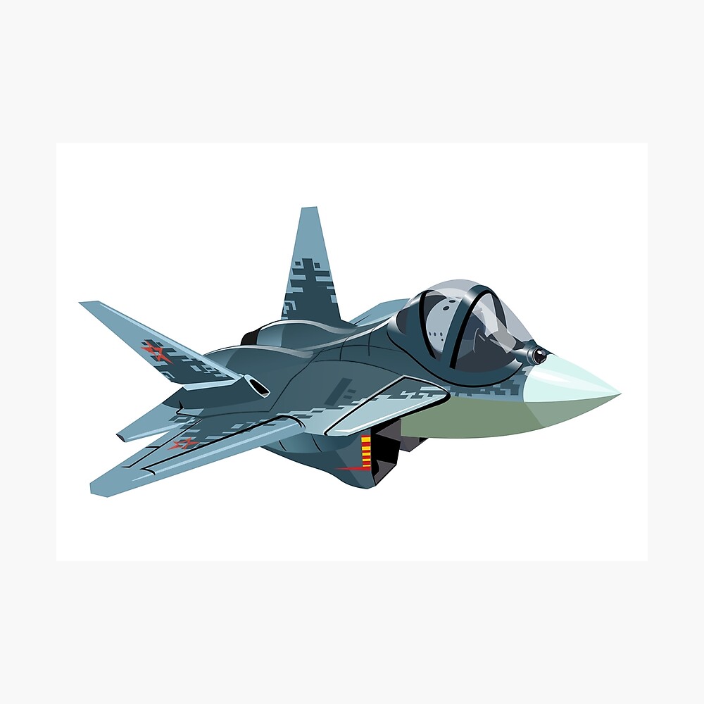 Cartoon Military Stealth Jet Fighter Plane Isolated Metal Print For Sale  By Mechanick | Redbubble