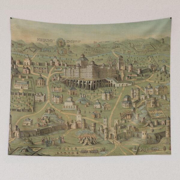 Item preview, Vintage Pictorial Map of Jerusalem Israel (1871) designed and sold by BravuraMedia.