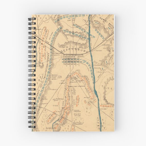 Item preview, Vintage Map of The Gettysburg Battlefield (1864) designed and sold by BravuraMedia.