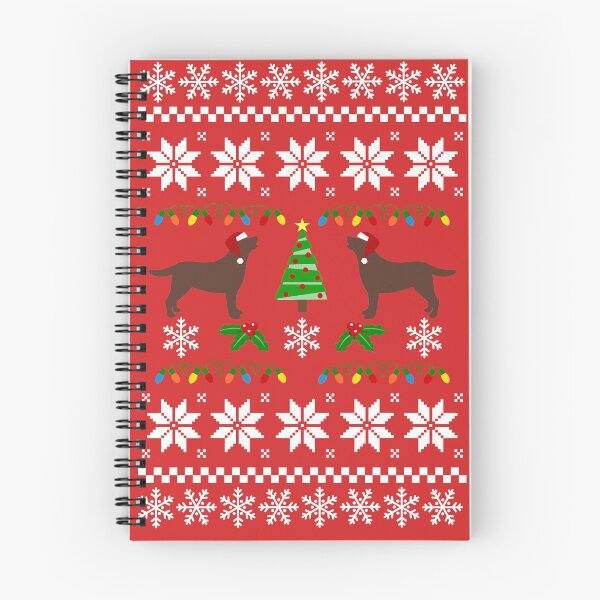 Aperçu de l'œuvre Modèle de pull joyeux Noël chocolat Labrador créée et vendue par HappyLabradors.