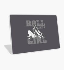 Roll Like A Girl Art | Cute Brazilian Martial Arts Gift Laptop Skin
