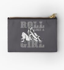 Roll Like A Girl Art | Cute Brazilian Martial Arts Gift Studio Pouch