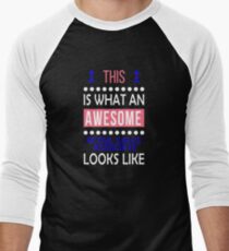Retail Sales Associate Awesome Looks Funny Birthday Christmas Men's Baseball ¾ T-Shirt