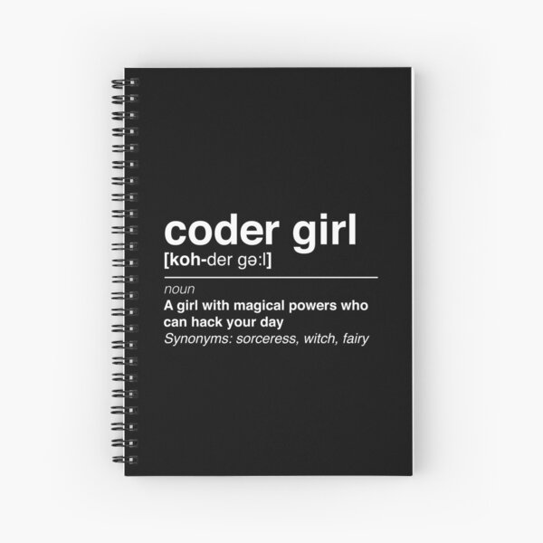Chica codificadora Cuaderno de espiral