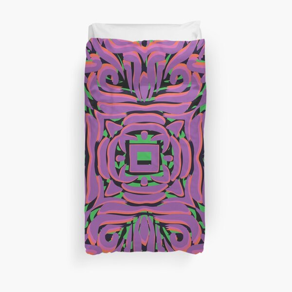 Pink Flourish Swirly Mandala Duvet Cover