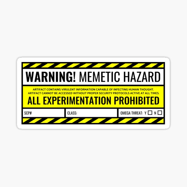 SCP Foundation Warning Attention Sticker for Sale by Yu-u-Ta