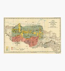 Vintage Geological Map of The Mount Everest Region (1921) Photographic Print