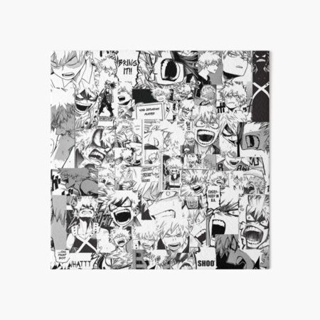 angry bakugou katsuki collage Art Board Print