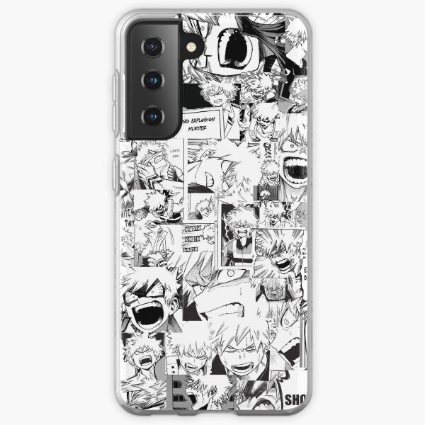 collage de katsuki bakugou en colère Coque souple Samsung Galaxy