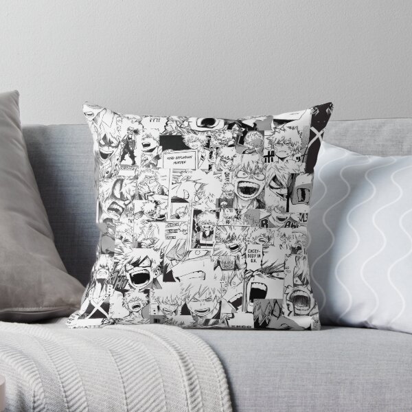collage de katsuki bakugou en colère Coussin