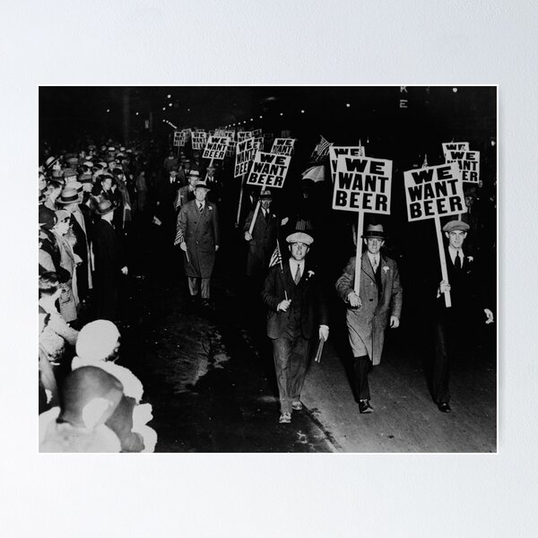 Item preview,  We Want Beer Alcohol Prohibition Protest 1931 designed and sold by knightsydesign.