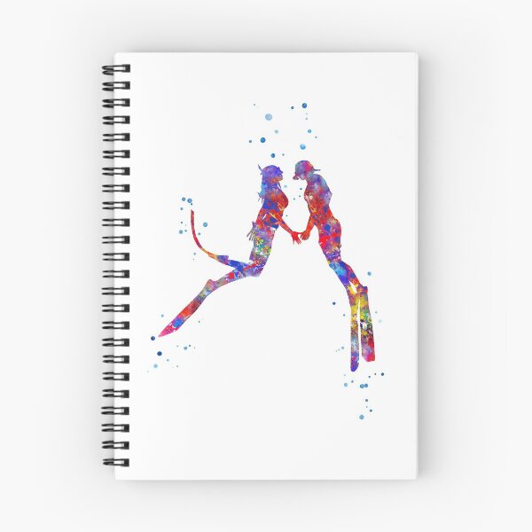 Item preview, Scuba divers, scuba couple, scuba divers couple designed and sold by Rosaliartbook.