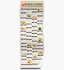 49 Tricky Words with Multiple Meanings (unbranded) Poster