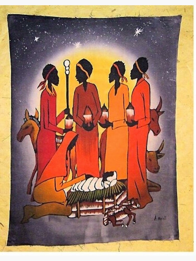 New years day t-shirt "African Christmas Nativity Scene" Sticker for Sale by RBEnt | Redbubble