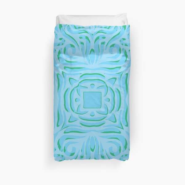 Sea Breeze Swirly Mandala Duvet Cover