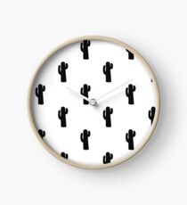 Scandi cactus pattern Clock